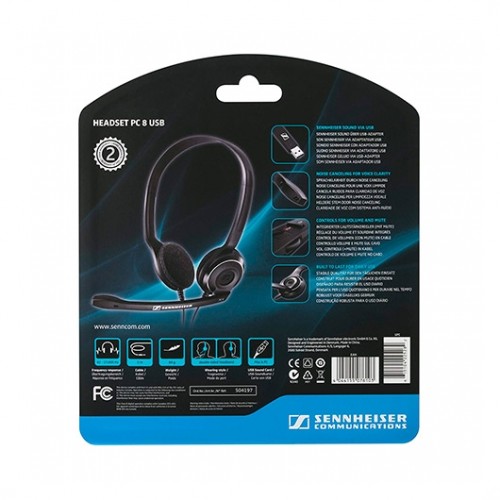 AURICULARES EPOS SENNHEISER PC 8 USB MICROFONO NEGRO