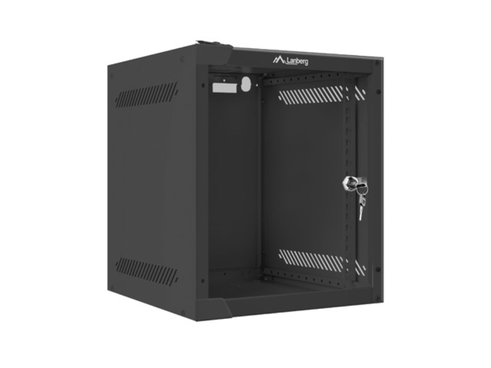 ARMARIO LANBERG MURAL RACK 10" 6U / 280X310 FLAT PACK NEGRO PUERTA CRISTAL