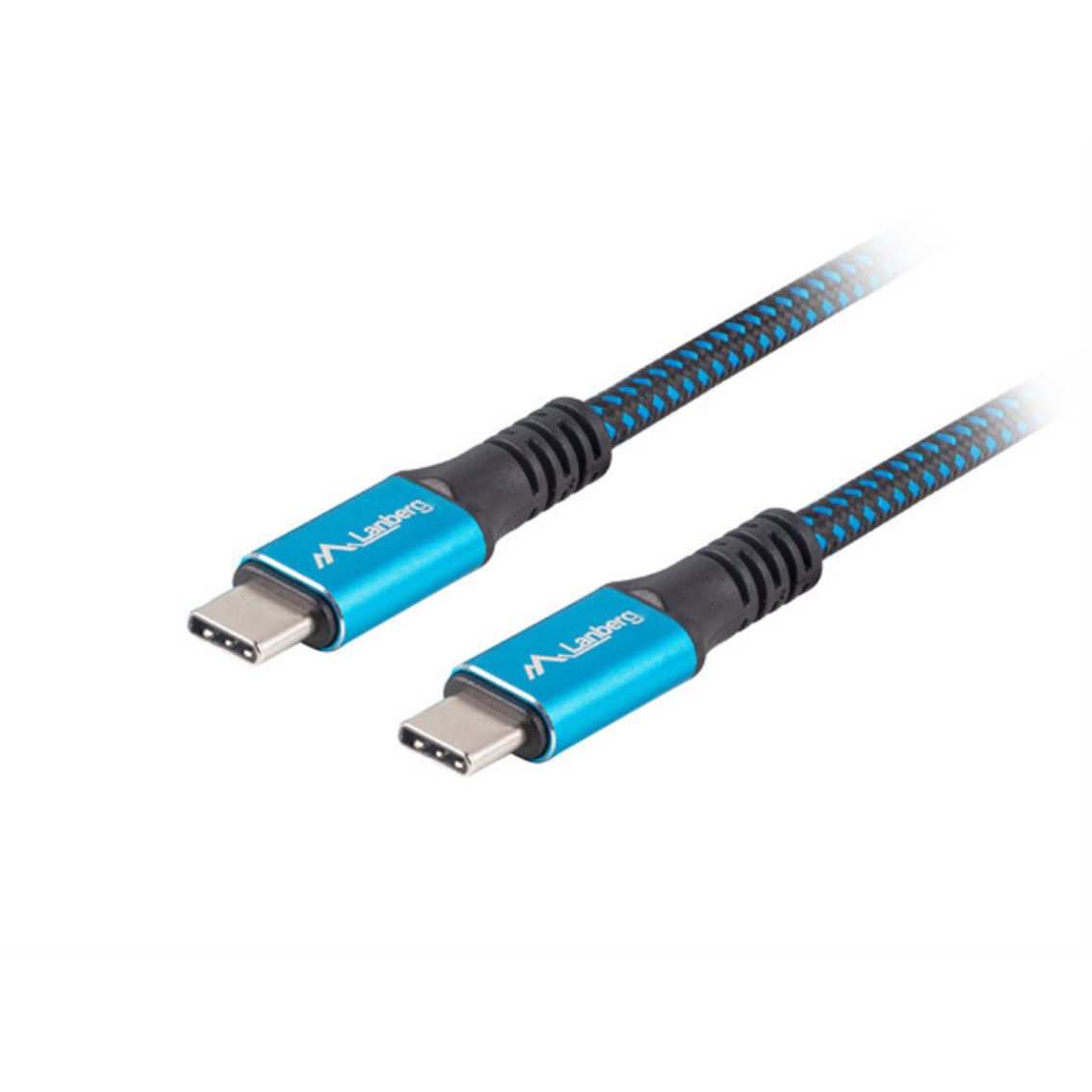 CABLE USB TIPO C LANBERG 1.2M/ MACHO-MACHO/ NEGRO/AZUL