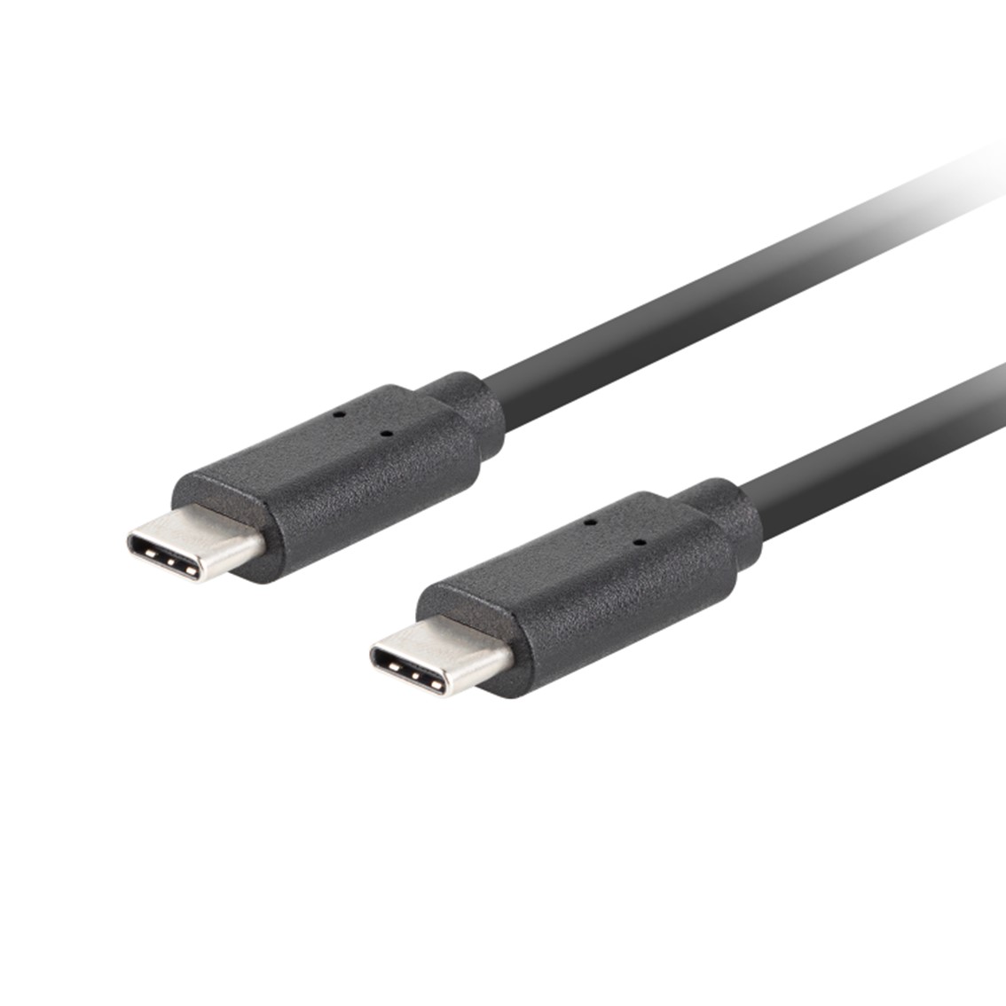 CABLE USB TIPO C LANBERG 0.5M / MACHO-MACHO / NEGRO