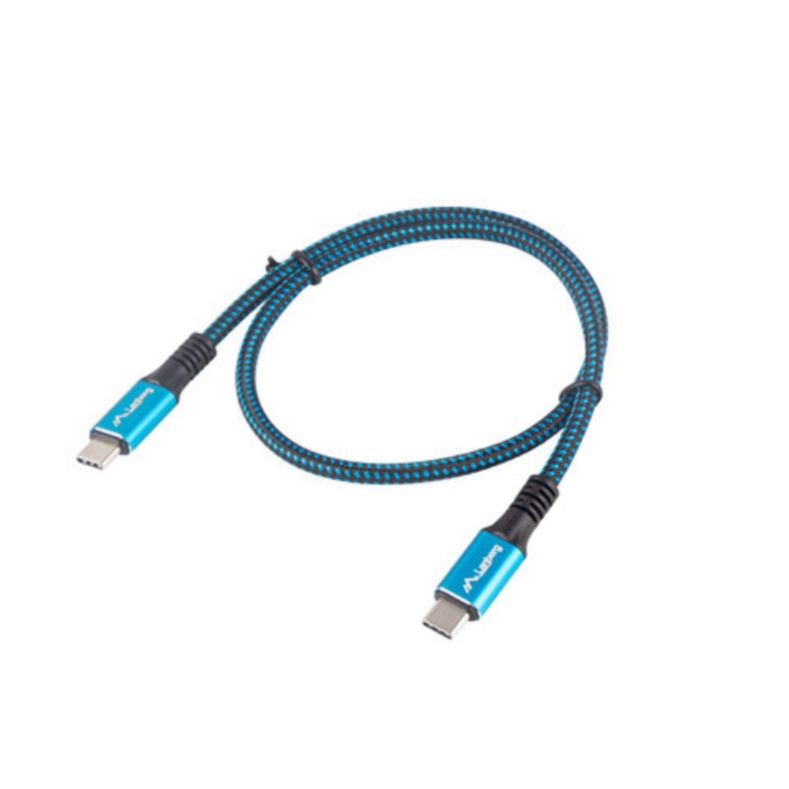 CABLE USB TIPO C LANBERG 0.5M/ MACHO-MACHO/ NEGRO/AZUL