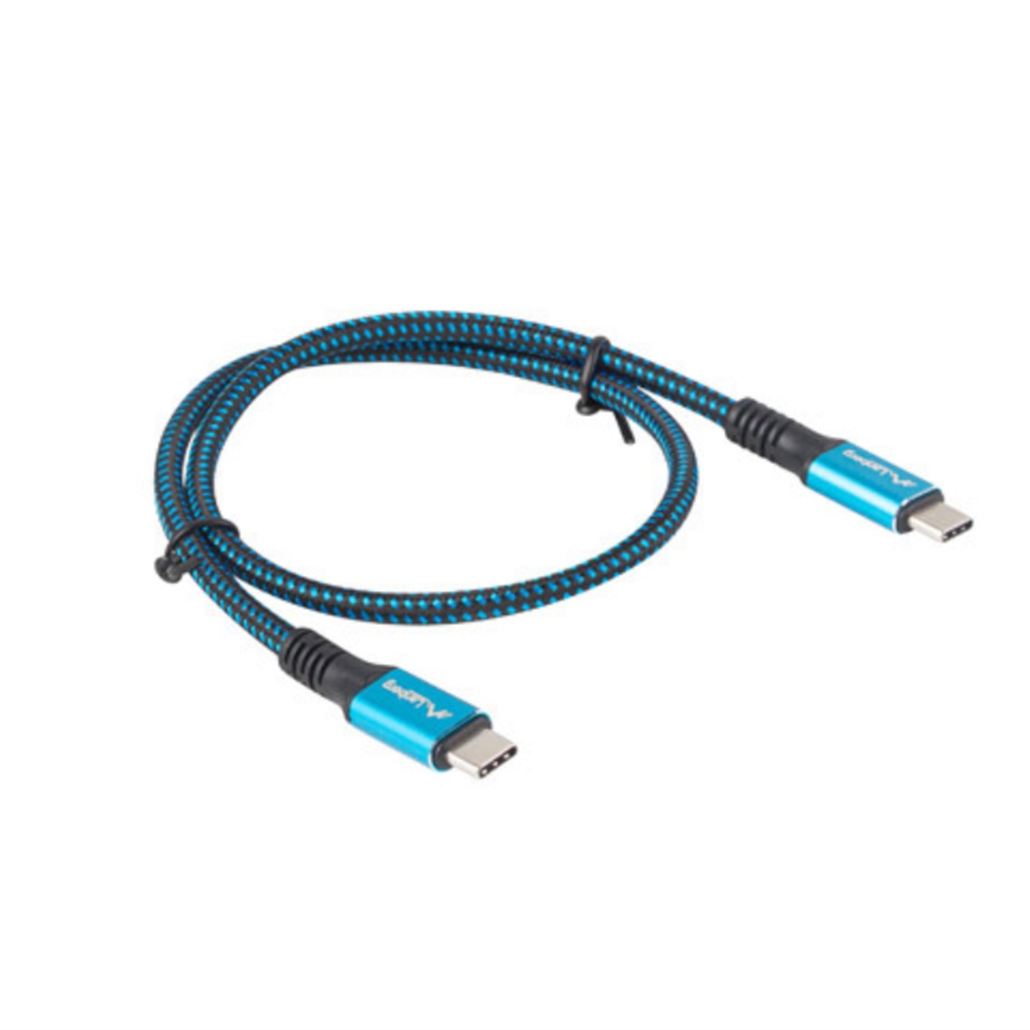 CABLE USB TIPO C LANBERG 0.5M/ MACHO-MACHO/ NEGRO/AZUL