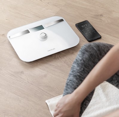 BASCULA DE BAÑO CECOTEC SURFACE PRECISION ECOPOWER 10200 SMART HEALTHY WHITE