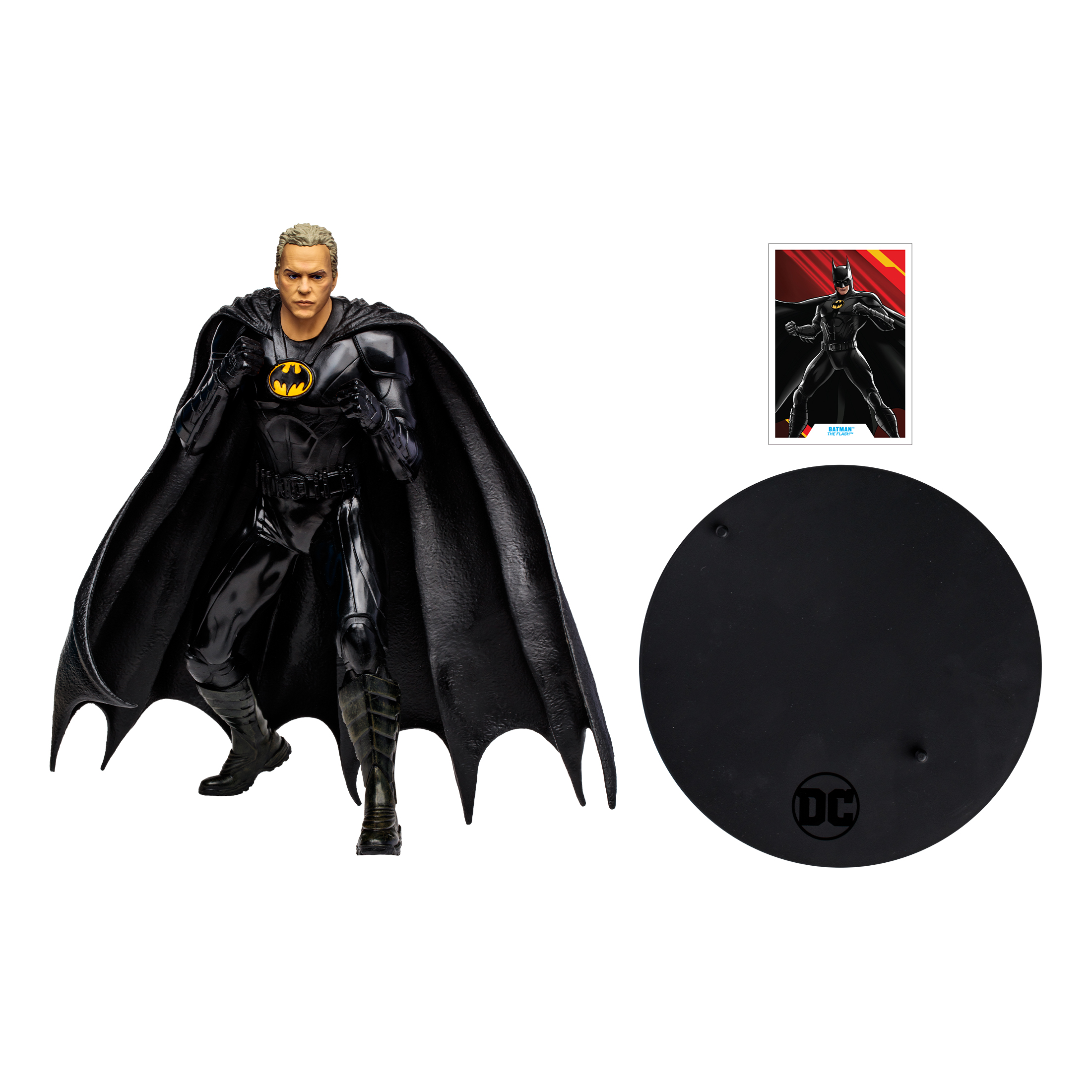 MEGAFIGURA MCFARLANE TOYS DC MULTIVERSE THE FLASH - BATMAN MICHAEL KEATON SIN MASCARA