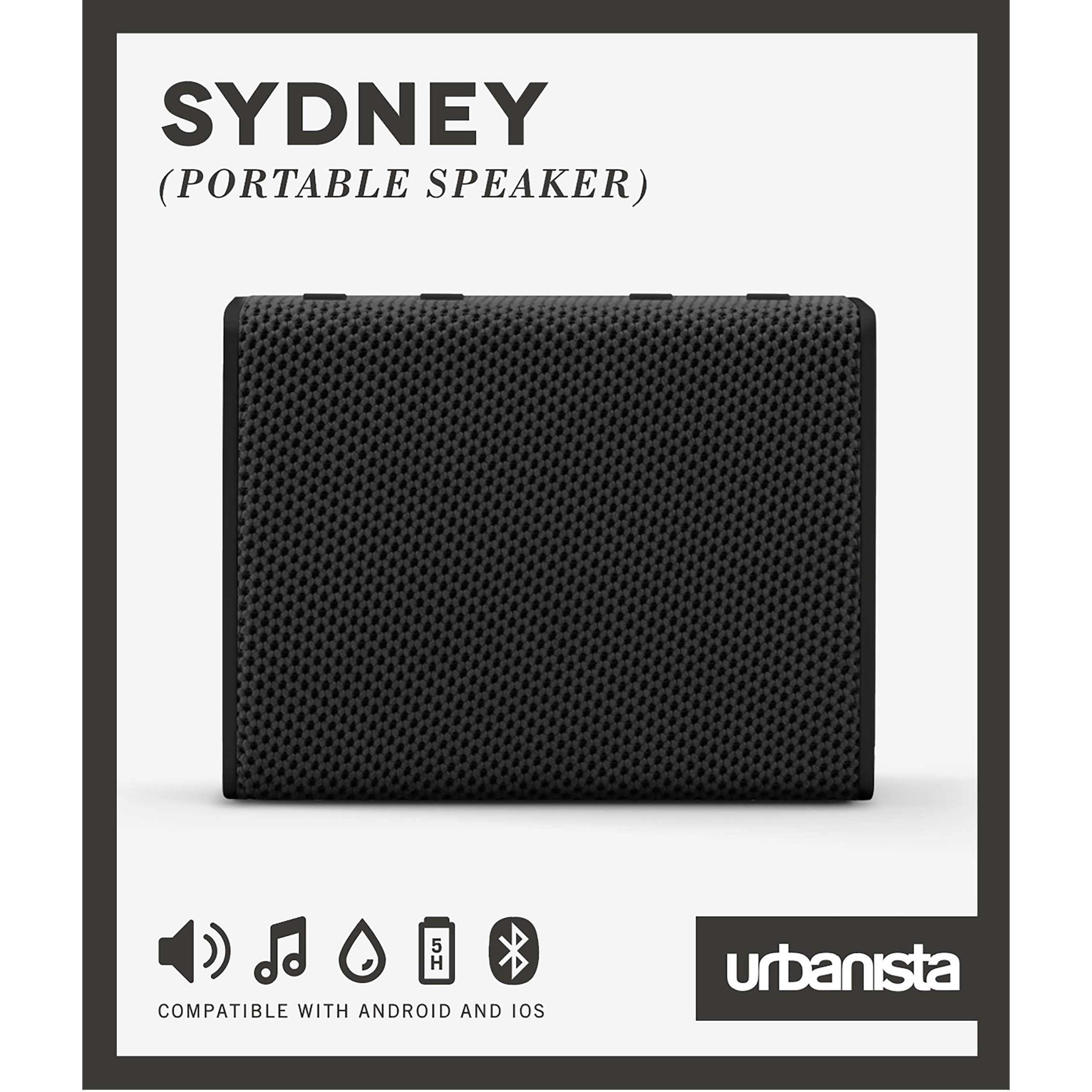 ALTAVOZ PORTATIL URBANISTA SYDNEY BLUETOOTH NEGRO / MIDNIGHT BLACK