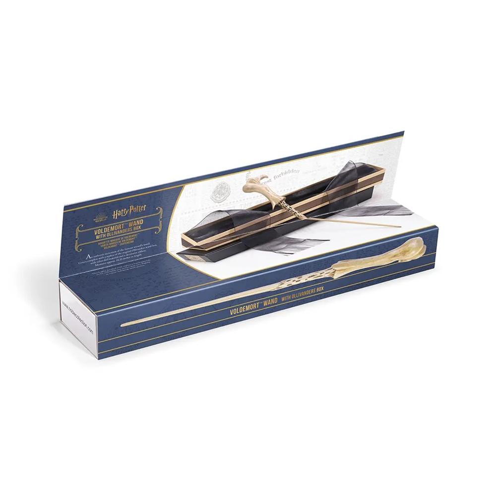 REPLICA THE NOBLE COLLECTION HARRY POTTER VARITA DE LORD VOLDEMORT EN CAJA DE OLIVANDER