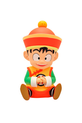 FIGURA HUCHA PLASTOY DRAGON BALL GOHAN SENTADO 13,5 CM PVC