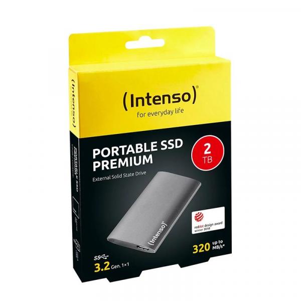 DISCO DURO EXTERNO SOLIDO SSD INTENSO 3823470 2TB PREMIUM EDITION 1.8" ANTRACITA