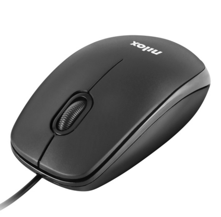 MOUSE RATON NILOX MOUSB1003 USB 1600 DPI NEGRO