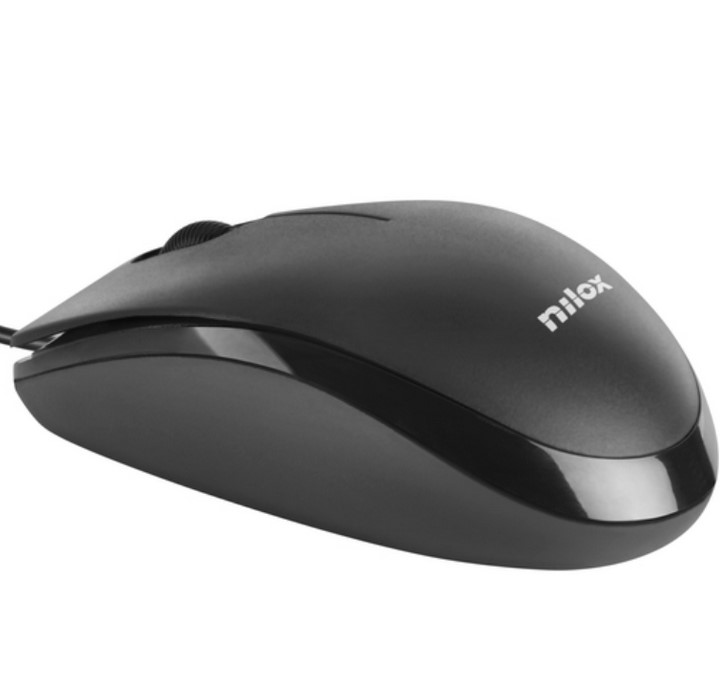 MOUSE RATON NILOX MOUSB1003 USB 1600 DPI NEGRO
