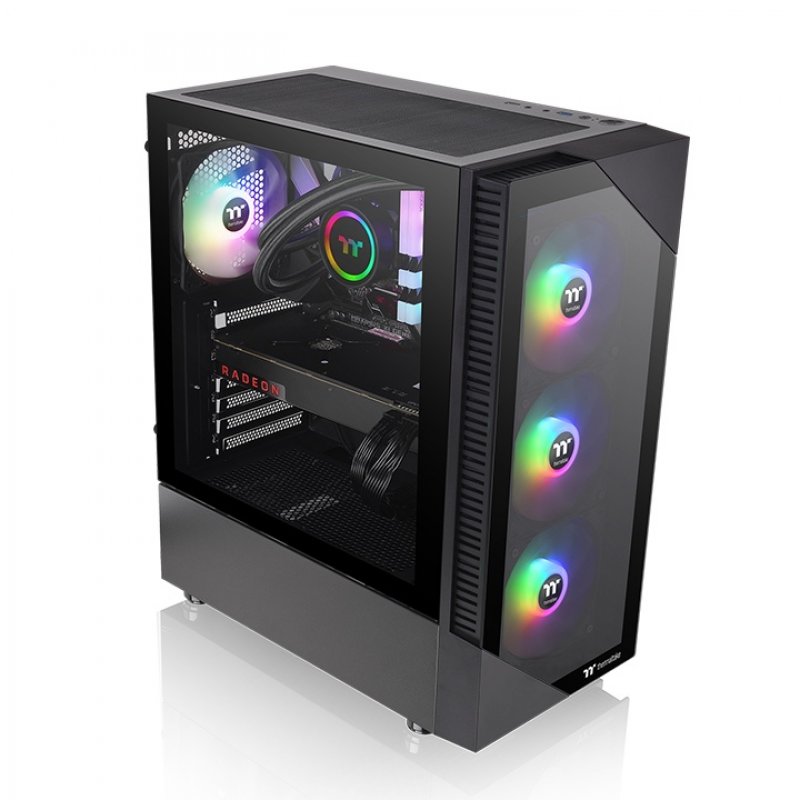 CAJA ORDENADOR GAMING THERMALTAKE VIEW 200 TG NEGRO ATX 2 X USB 3.0 4 X 120MM ARGB
