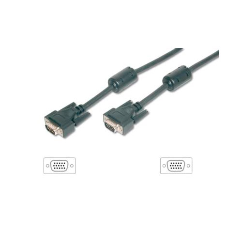 CABLE SVGA EQUIP 3COAX MACHO - MACHO CON FERRITAS / 15M