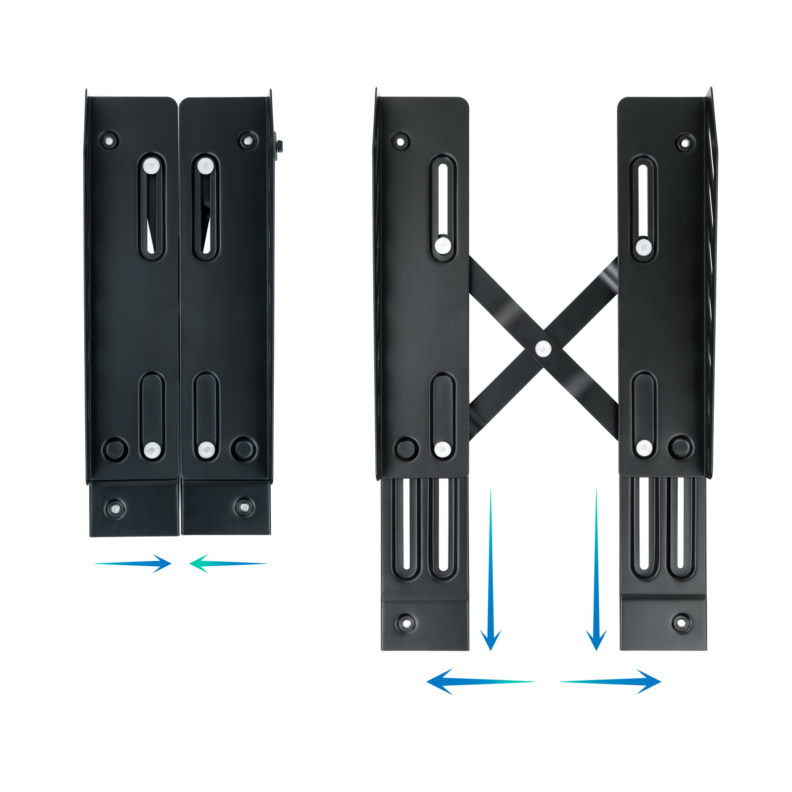 SOPORTE DE SUELO CON RUEDAS TOOQ PARA CPU UMCS0024-B METALICO CARGA MAXIMA 25KG