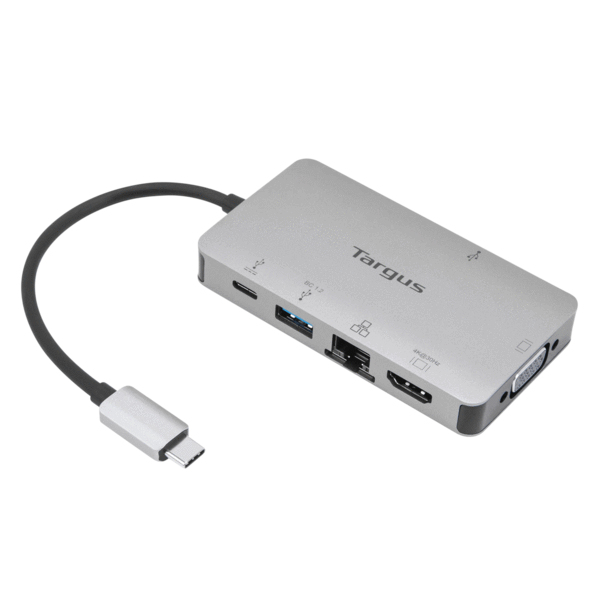 DOCKING STATION TARGUS USB TIPO C A 1 X HDMI 1 X VGA 1 X USB TIPO A 1 X USB TIPO C PLATA