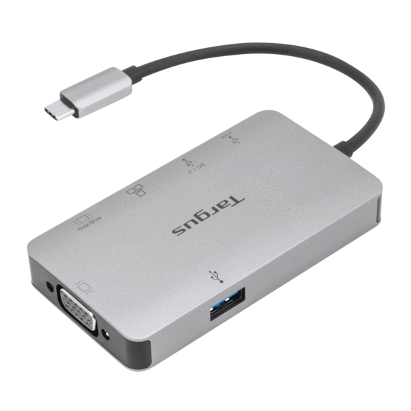 DOCKING STATION TARGUS USB TIPO C A 1 X HDMI 1 X VGA 1 X USB TIPO A 1 X USB TIPO C PLATA
