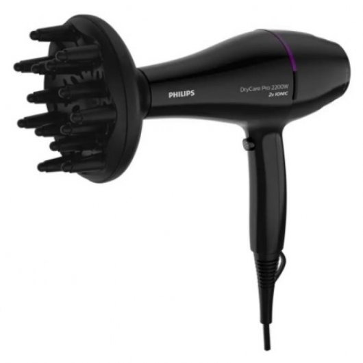 SECADOR DE PELO PHILIPS DRYCARE ADVANCED PRO 2200W IONIZADOR X2 / FRIO / BOQ.9MM / CABLE 1.8M / 6 POSICIONES