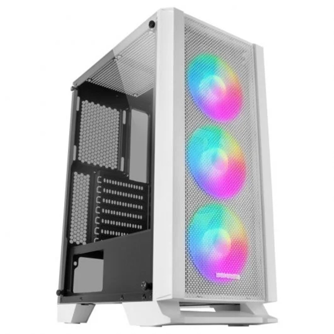 CAJA ORDENADOR MARS GAMING MCC BLANCO ATX 1 X USB 3.0 2 X USB 2.0 3 X 120MM RGB
