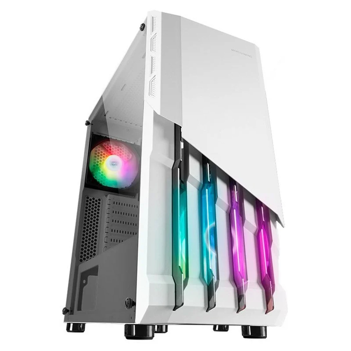 CAJA ORDENADOR MARS GAMING MC-X2 BLANCO ATX 1 X USB 3.0 2 X USB 2.0 1 X 120MM 1 X 120MM FRGB