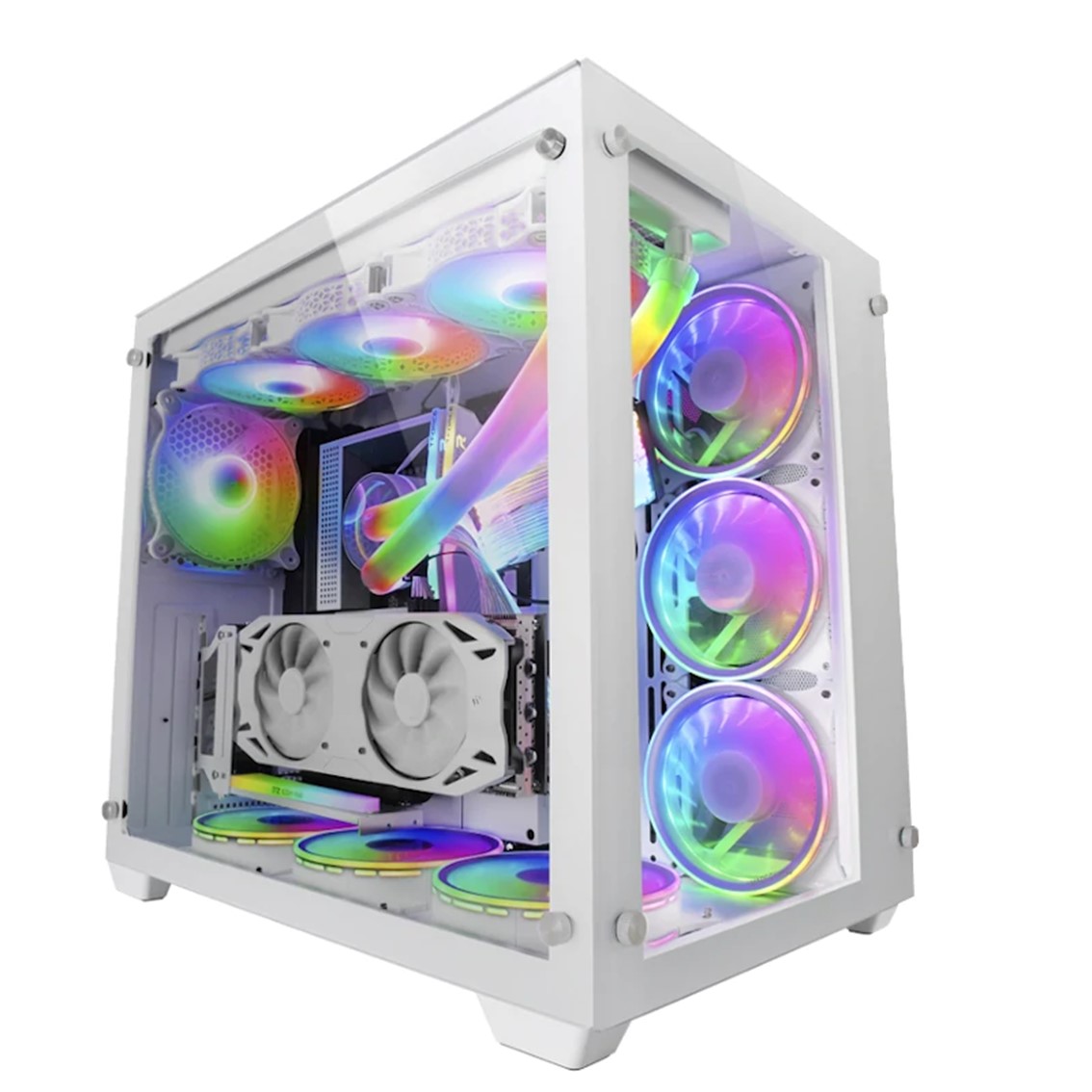 CAJA ORDENADOR MARS GAMING MCV3 PREMIUM XXL BLANCO E-ATX 1 X USB 3.0 2 X USB 2.0
