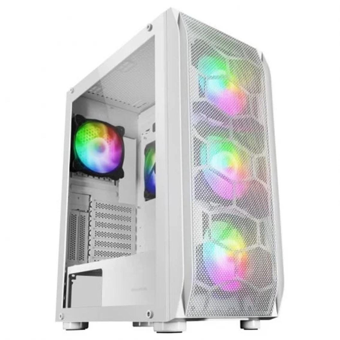 CAJA ORDENADOR MARS GAMING MC-KX BLANCO E-ATX 1 X USB 3.0 2 X USB 2.0 5 X 120MM ARGB