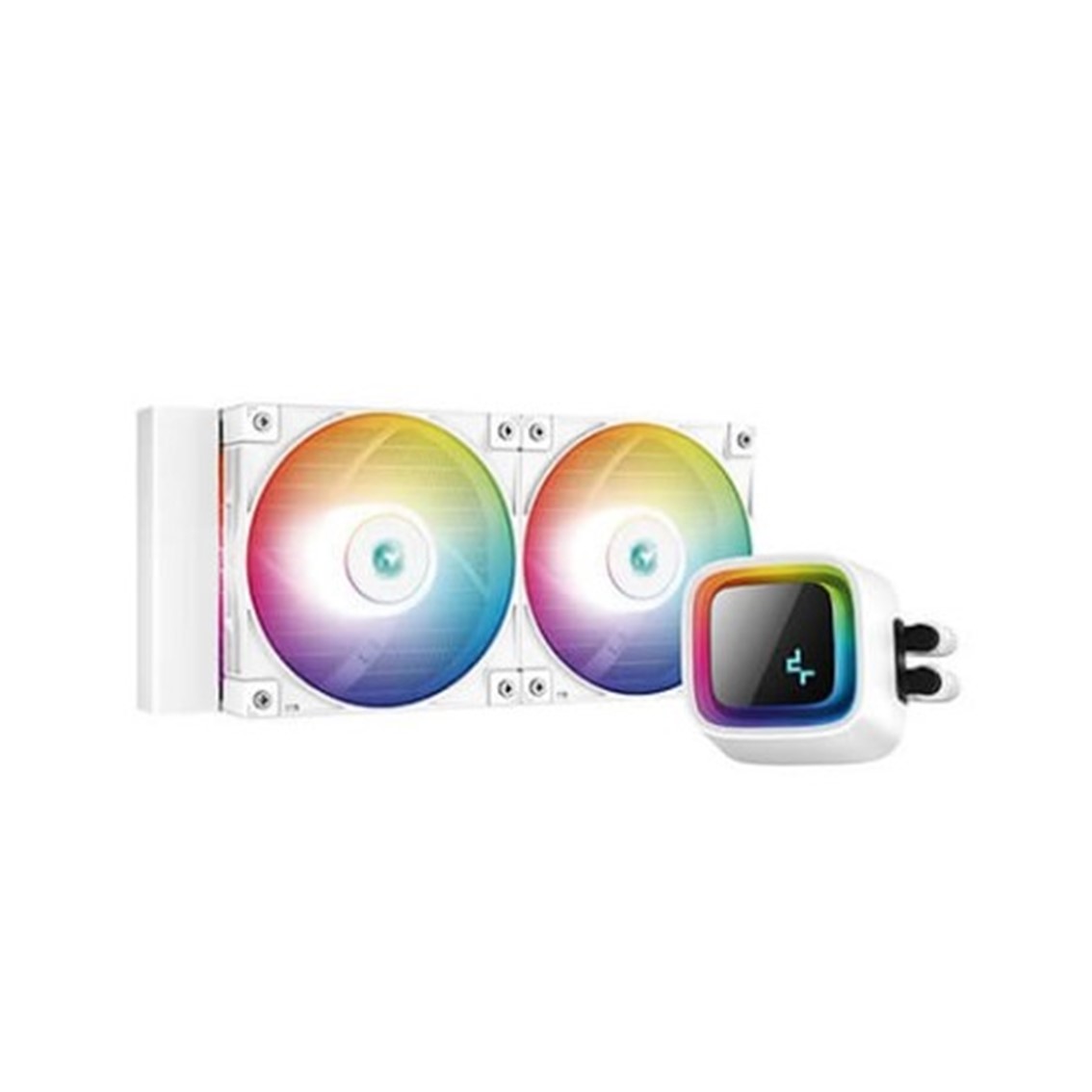 KIT REFRIGERACION LIQUIDA GAMING DEEPCOOL LS520 BLANCO 2 X 120MM ARGB