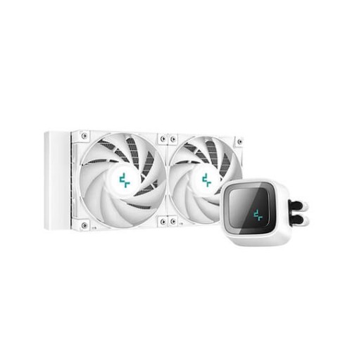 KIT REFRIGERACION LIQUIDA GAMING DEEPCOOL LS520 BLANCO 2 X 120MM ARGB