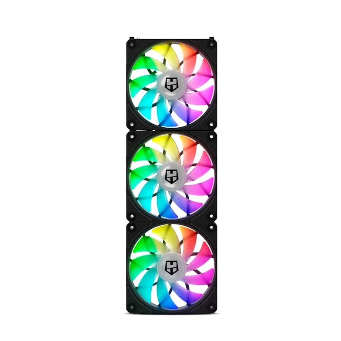 VENTILADOR CAJA NOX HUMMER EASYLINK BLACK 3 X 120MM LED ARGB