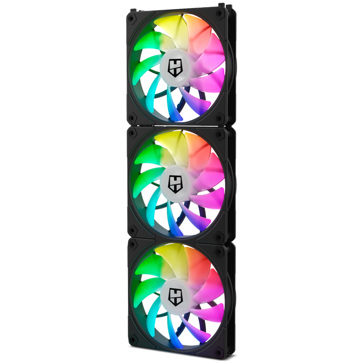 VENTILADOR CAJA NOX HUMMER EASYLINK BLACK 3 X 120MM LED ARGB