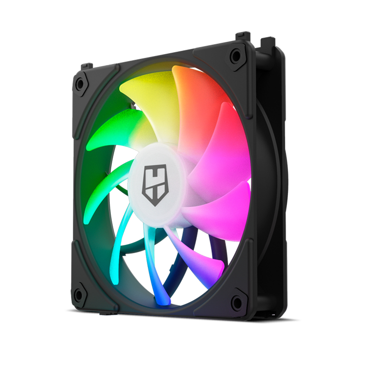 VENTILADOR CAJA NOX HUMMER EASYLINK BLACK 3 X 120MM LED ARGB