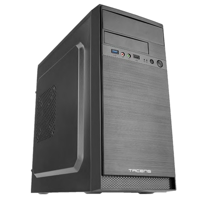 CAJA ORDENADOR MICROATX TACENS AC4500 FUENTE 500W NEGRA
