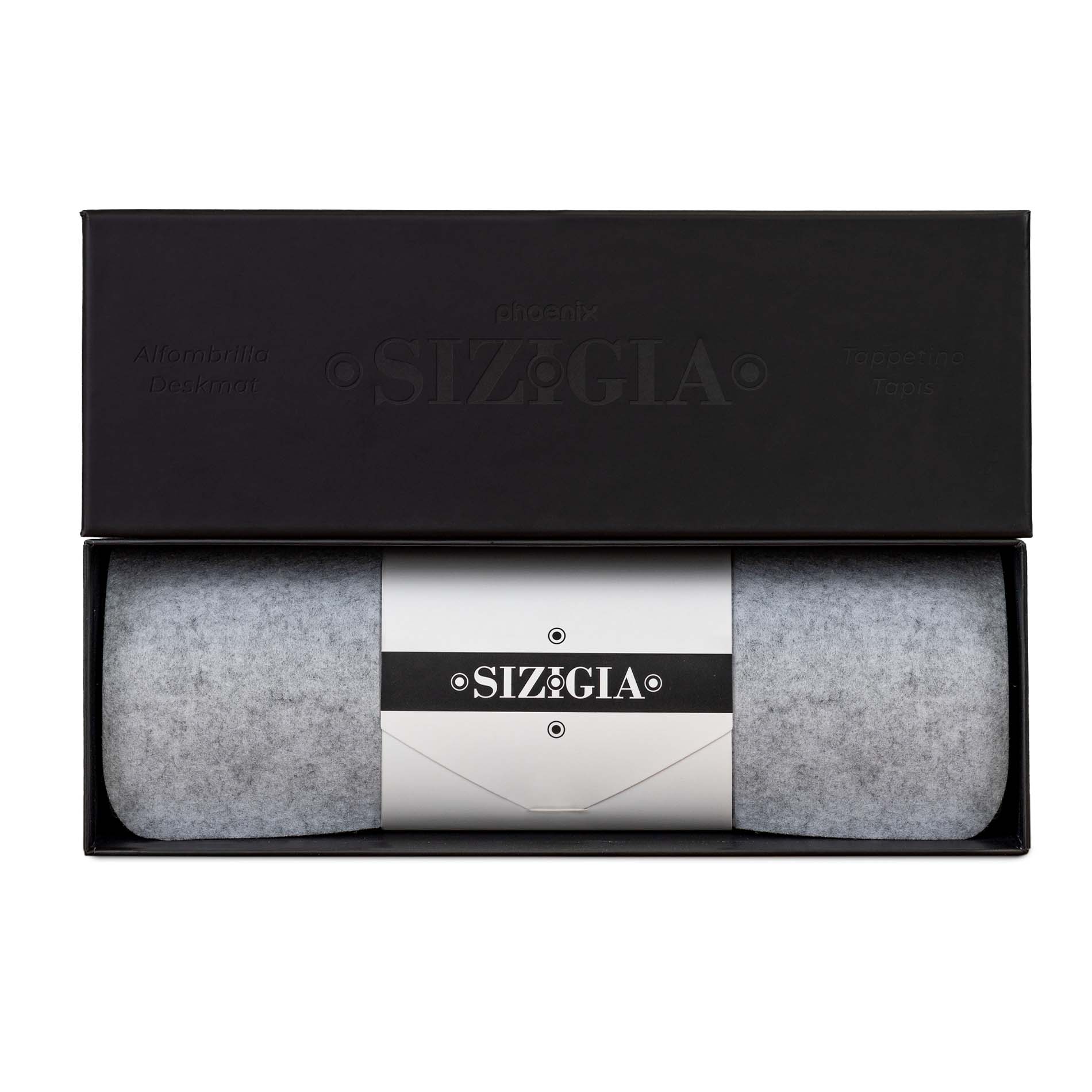 Phoenix Sizigia Alfombrilla Premium de Fieltro para Escritorio Gris L