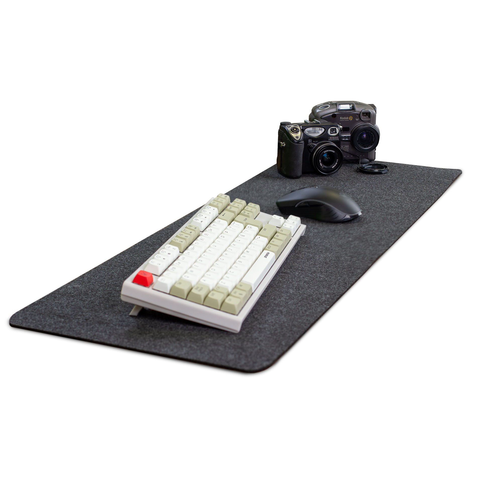 Phoenix Sizigia Alfombrilla Premium de Fieltro para Escritorio Gris Oscuro L
