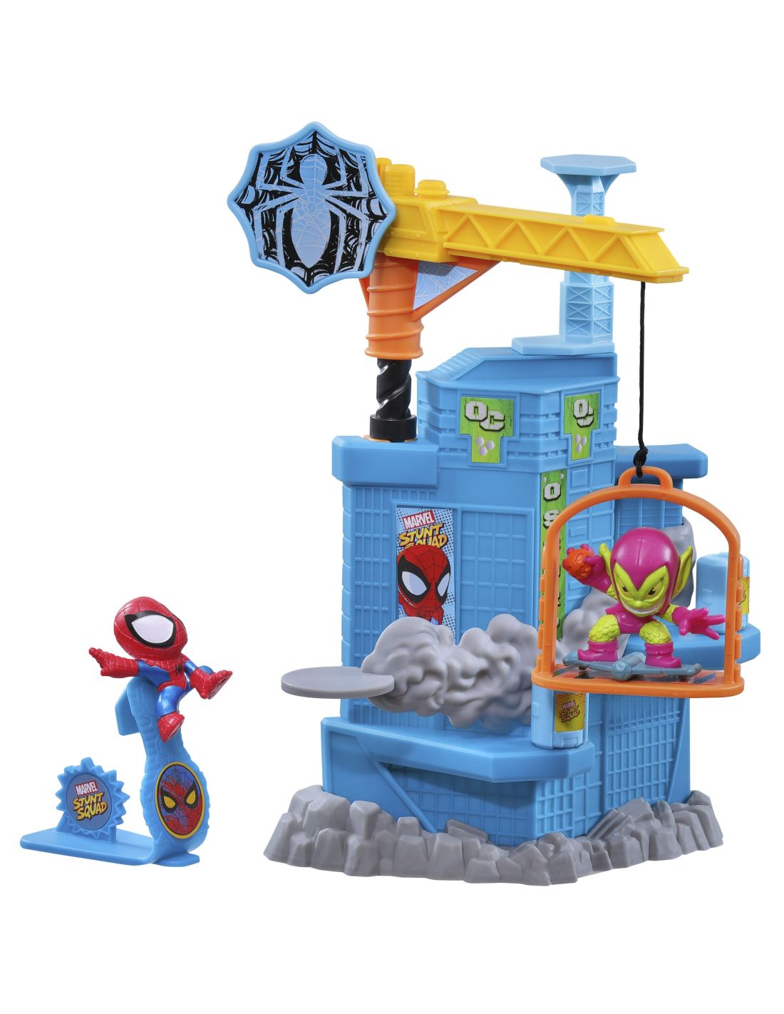 SET DE JUEGO HASBRO MARVEL STUNT SQUAD CRANE SMASH