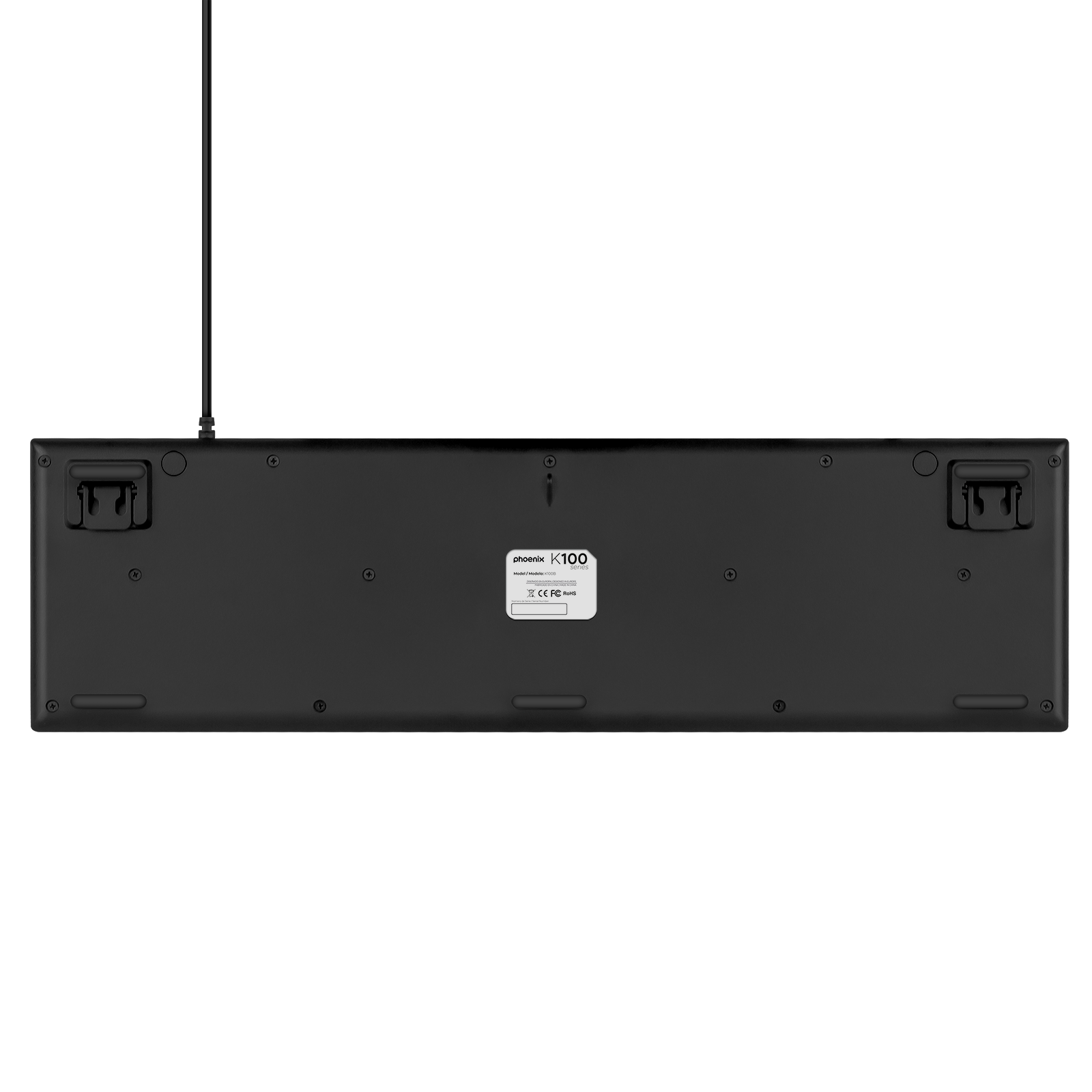 Phoenix K100 Teclado Multimedia USB Negro QWERTY Oficina