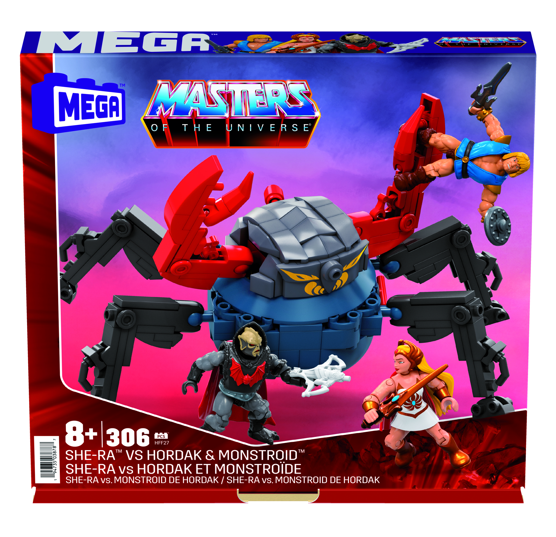 FIGURAS MATTEL MEGA CONSTRUX MASTERS OF THE UNIVERSE SHE-RA VS HORDAK & MONSTROID