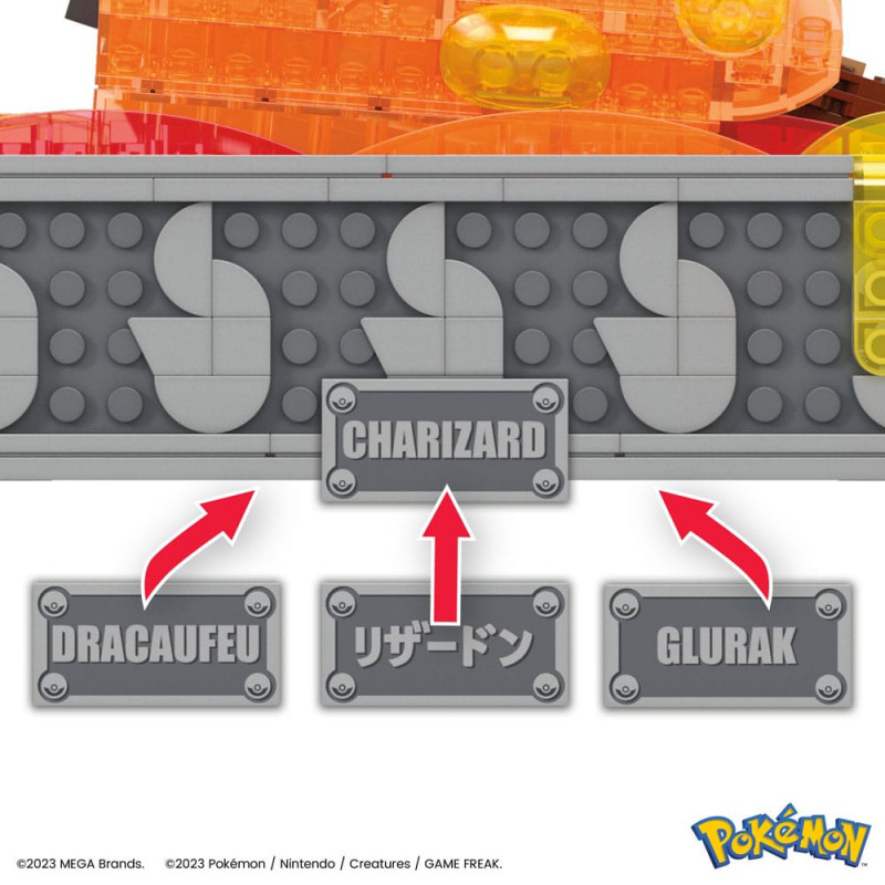 FIGURA MATTEL MEGA CONSTRUX MOTION POKEMON MOTION CHARIZARD 1664 PCS