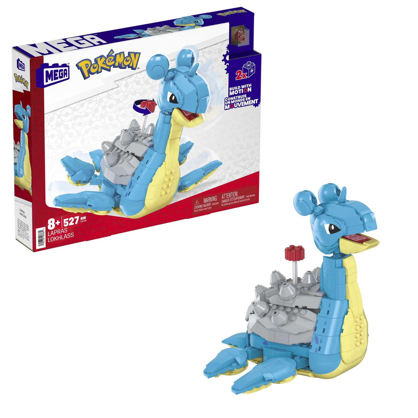 FIGURA MATTEL MEGA CONSTRUX POKEMON LAPRAS 527 PIEZAS