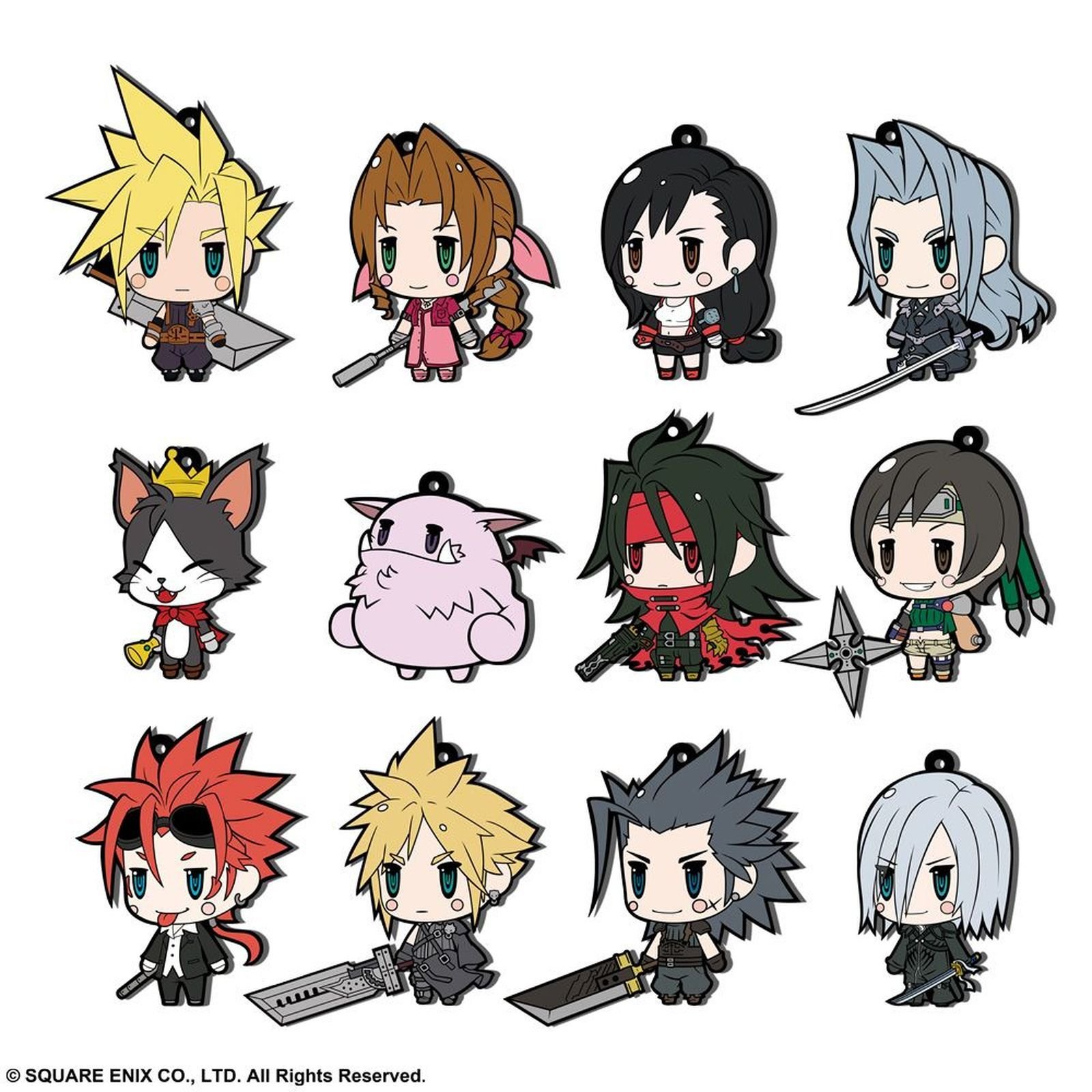 SET 12 COLGANTES DE GOMA SQUARE ENIX FINAL FANTASY VII EXTENDED EDITION