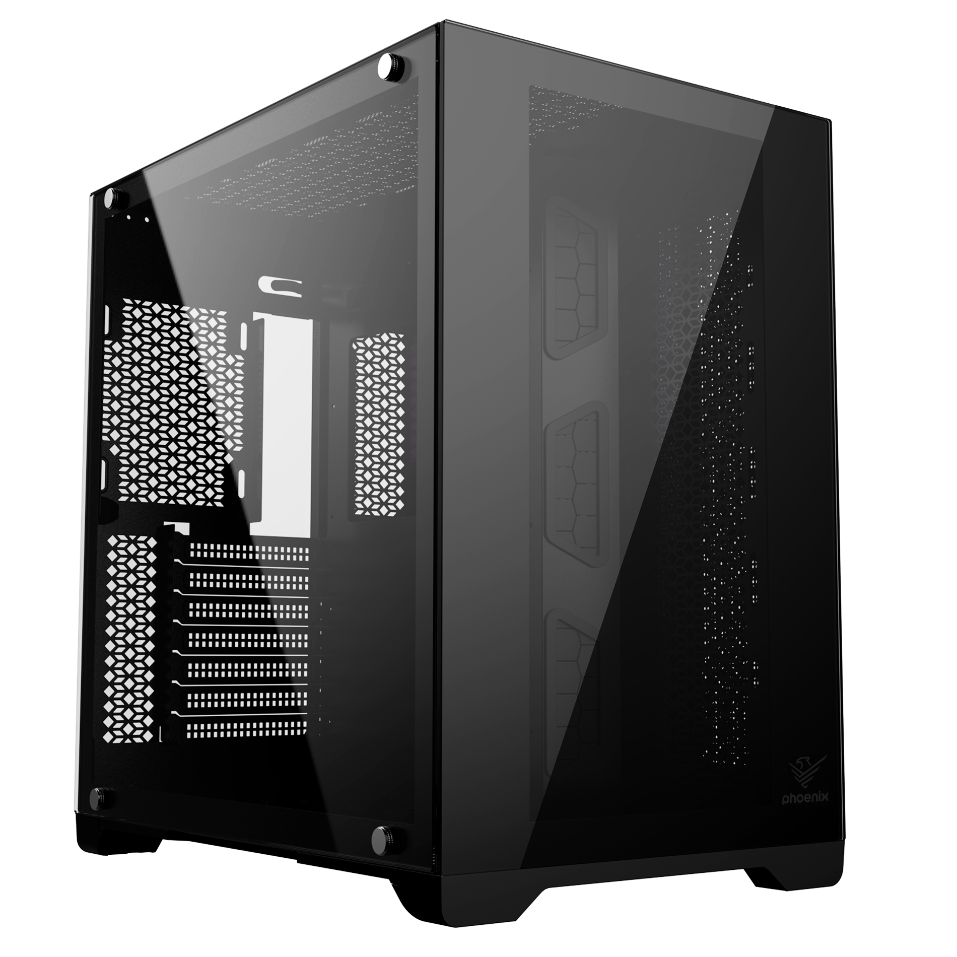 CAJA ORDENADOR PHOENIX GAMING ZEPHYR CUBO ATX DOBLE CRISTAL TEMPLADO SOPORTE GPU HASTA 380MM