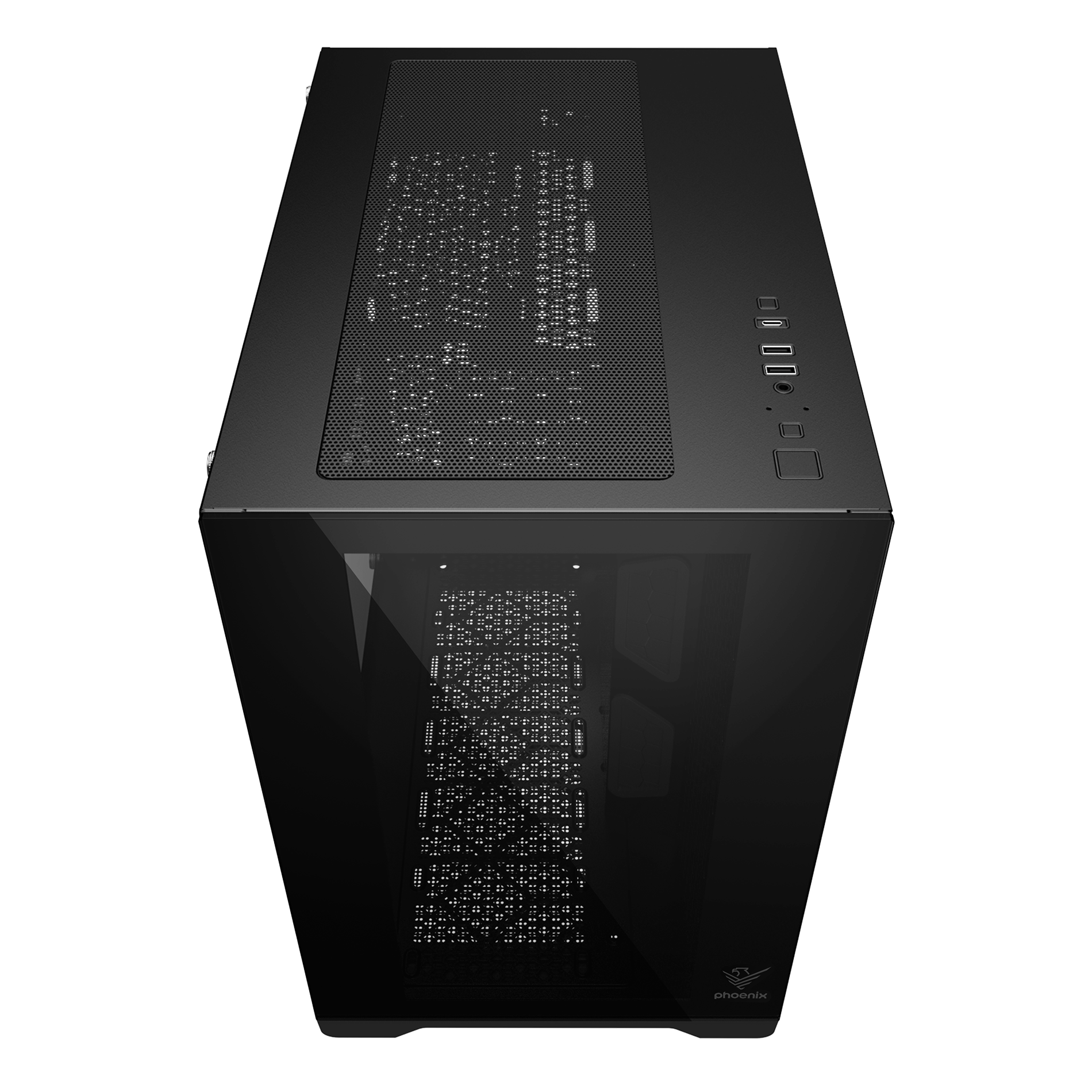 CAJA ORDENADOR PHOENIX GAMING ZEPHYR CUBO ATX DOBLE CRISTAL TEMPLADO SOPORTE GPU HASTA 380MM