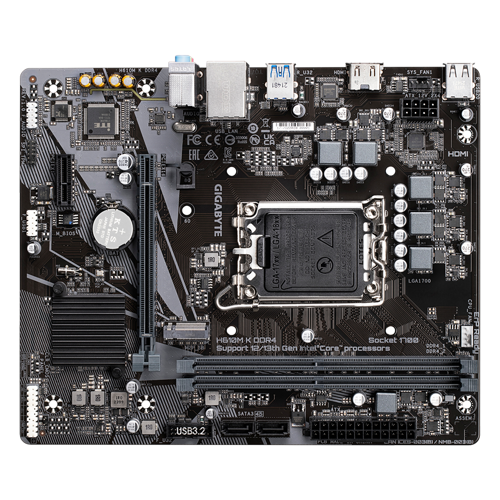 PLACA BASE GIGABYTE H610M K 1700 MATX 2XDDR4