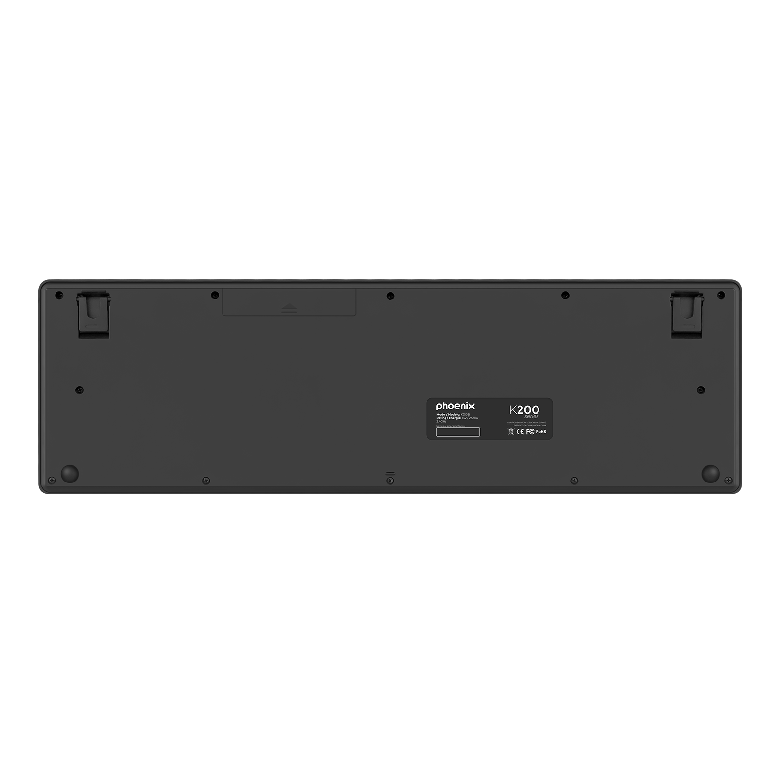 Teclado Inalambrico QWERTY Phoenix K200 Negro Delgado