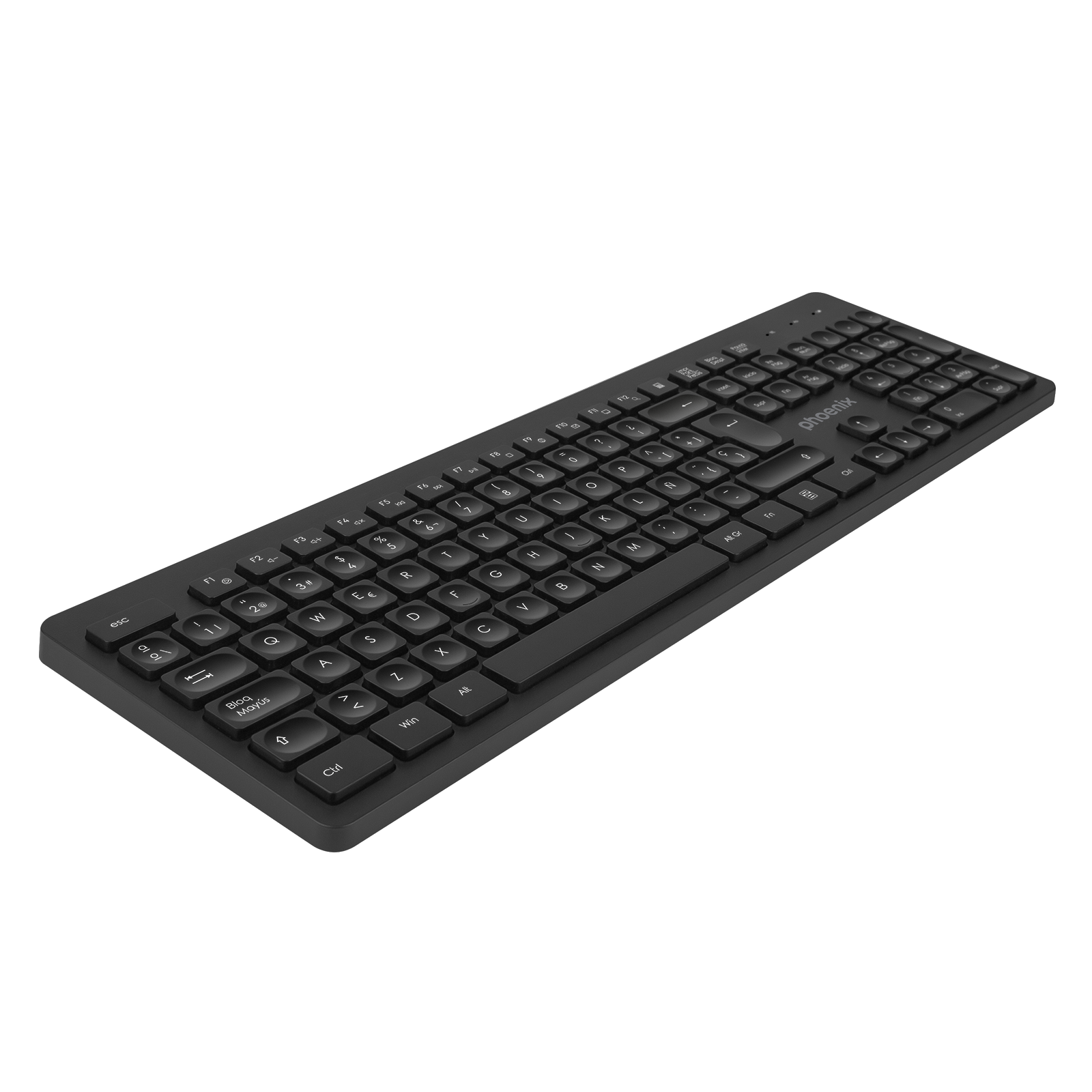 Teclado Inalambrico QWERTY Phoenix K200 Negro Delgado
