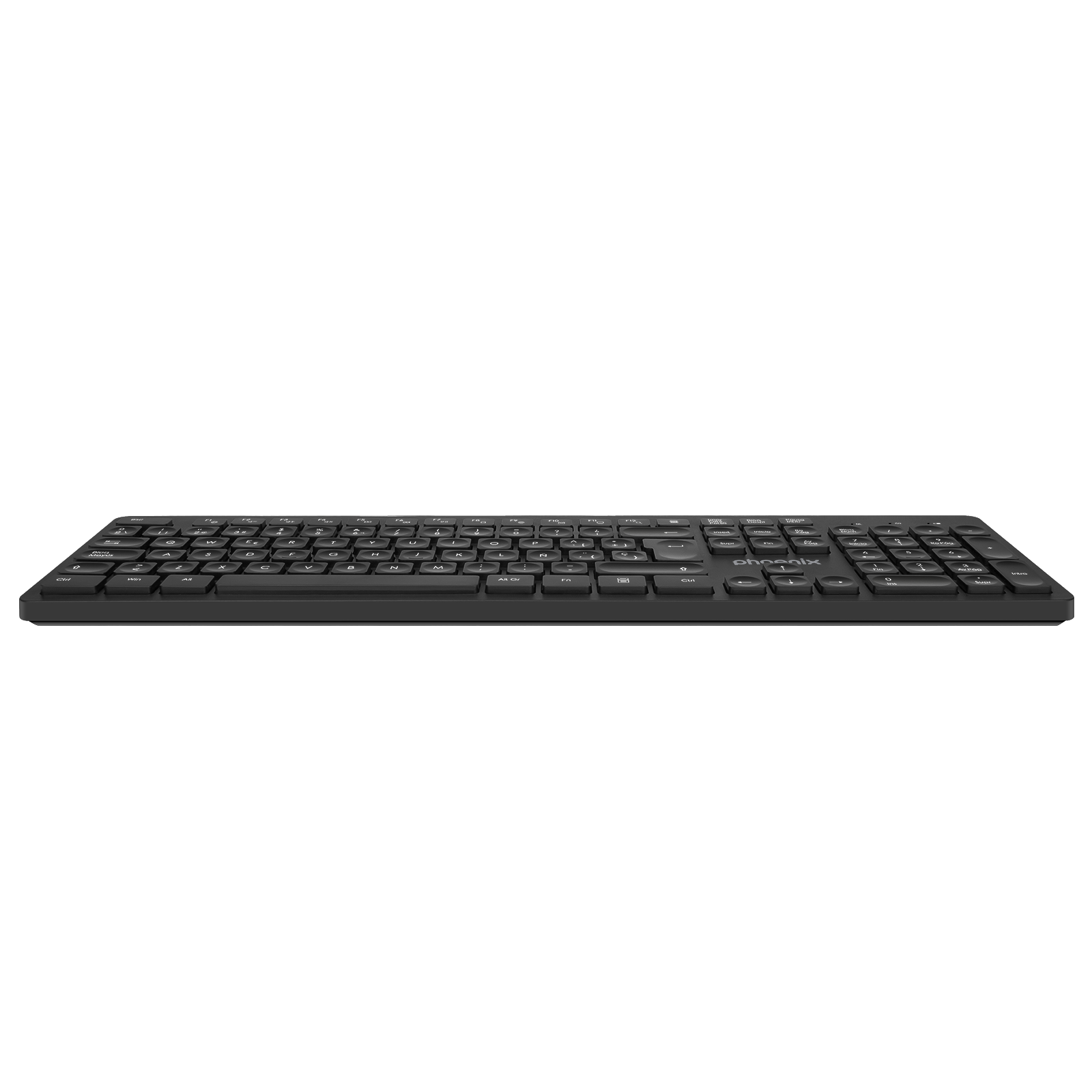 Teclado Inalambrico QWERTY Phoenix K200 Negro Delgado