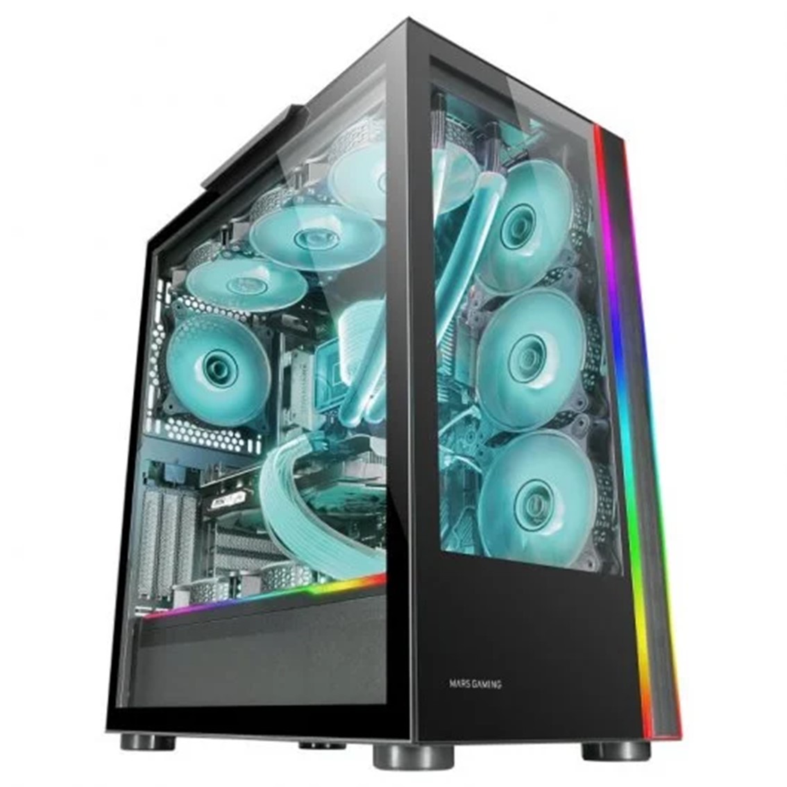 CAJA ORDENADOR MARS GAMING MCULTRA XXL PREMIUM NEGRO E-ATX 1 X USB 3.0 2 X USB 2.0 ARGB