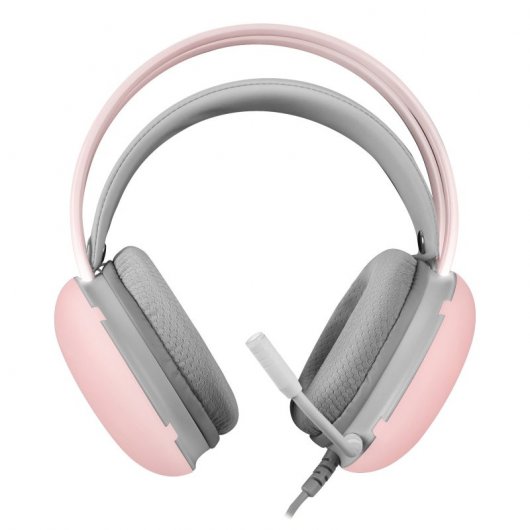 AURICULARES MARS GAMING MH-GLOW JACK 3.5MM RGB ROSAS