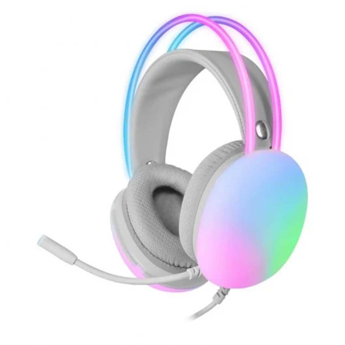 AURICULARES MARS GAMING MH-GLOW JACK 3.5MM RGB ROSAS