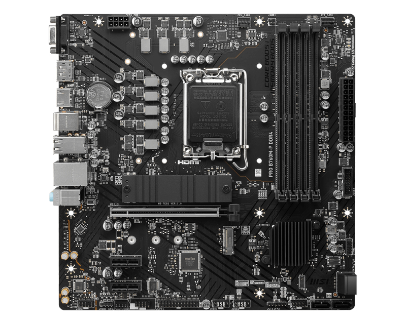 PLACA BASE MSI 1700 PRO B760M-P M-ATX/ 4X DDR5/ 4X SATA3/ 2X USB 3.2/ 1X USB TIPO/ 4X USB 2.0 911-7E02-009