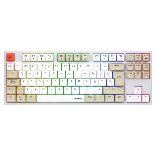 Teclado Gaming Royal PBT Mecanico Blanco