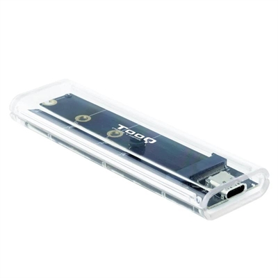 CAJA EXTERNA TOOQ SSD M.2 NGFF-NVME TRANSPARENTE RGB
